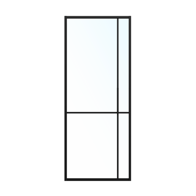 Binnendeur Skantrae SSL XS 14905 Blank Glas Zwart Gelakt
